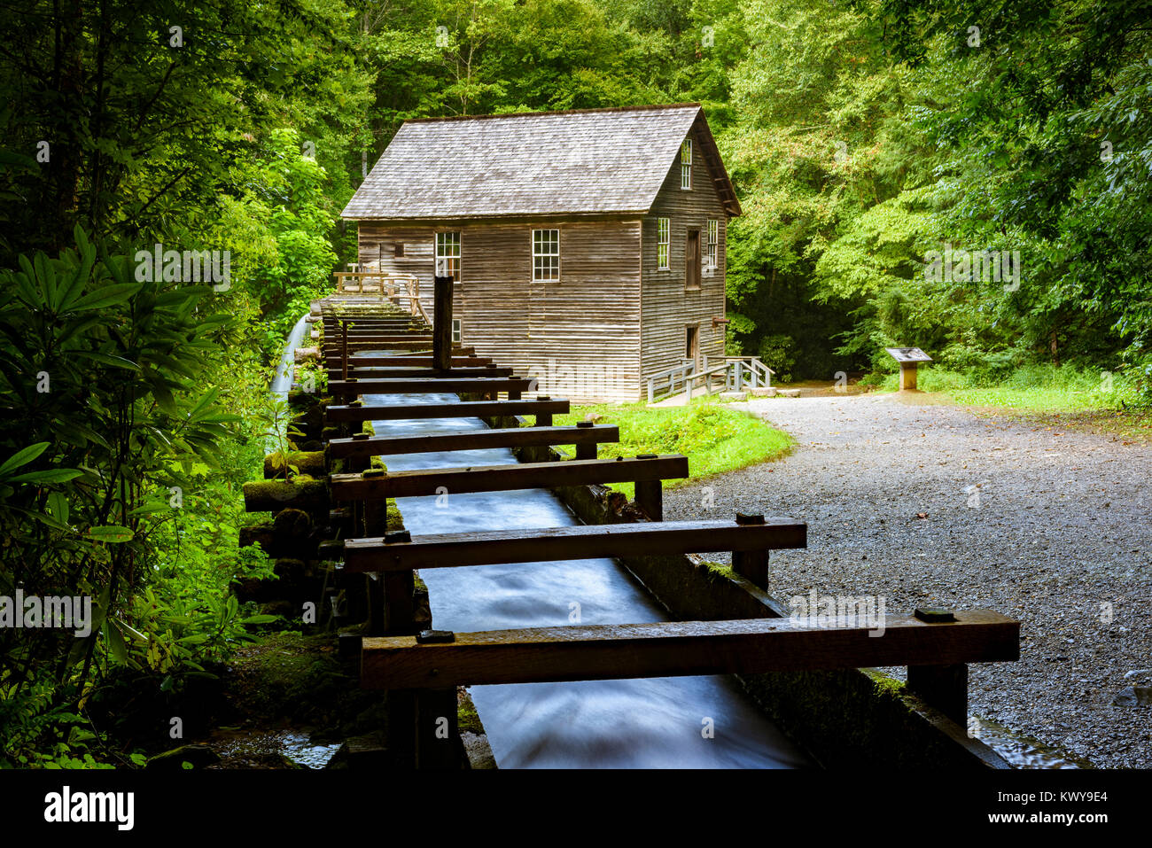 Mingus Grist Mill en Great Smoky Mountains National Park. Foto de stock