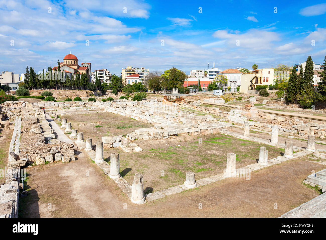 El sitio arqueológico de Kerameikos en Atenas, Grecia Foto de stock