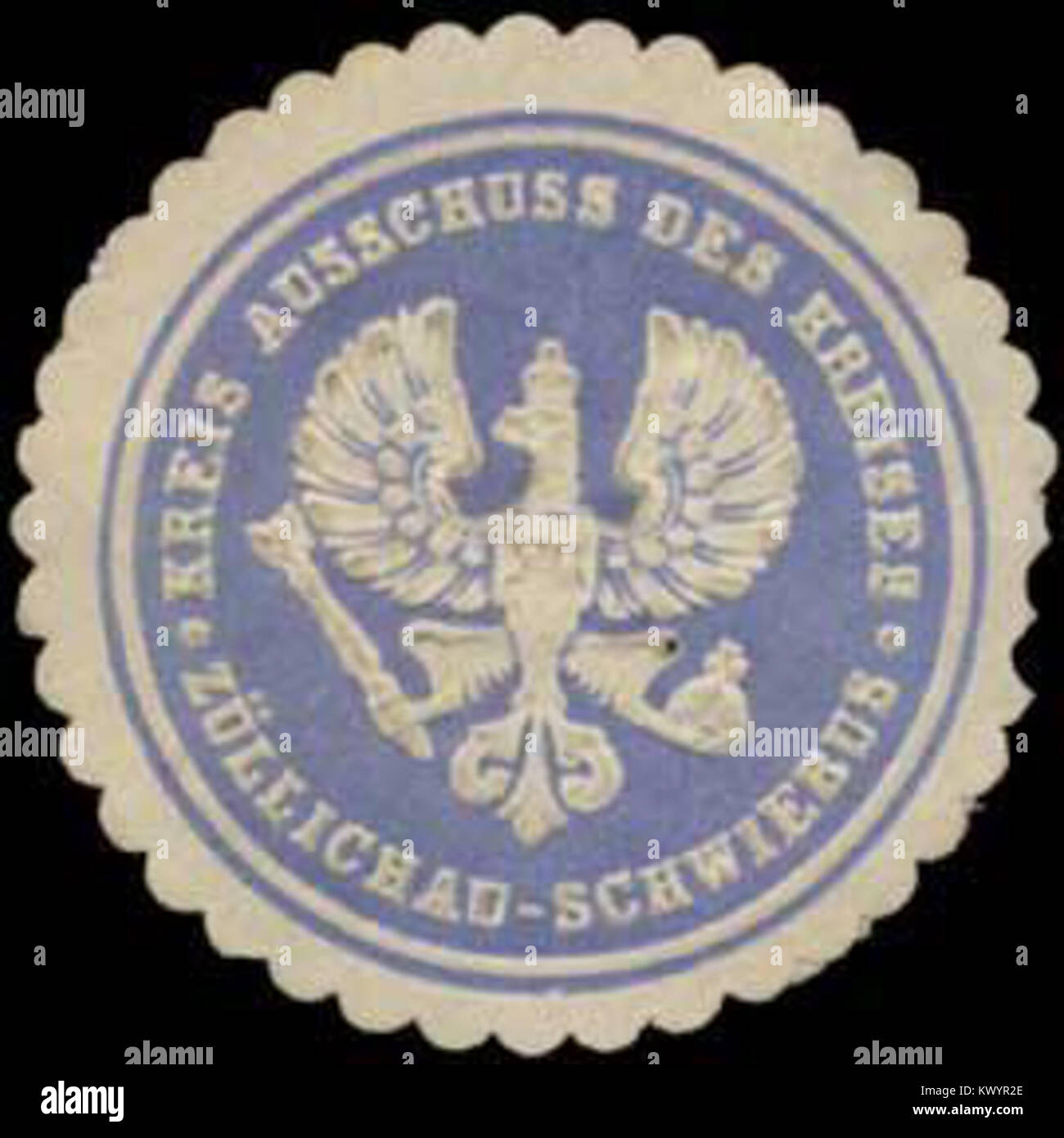 Kreis Siegelmarke Ausschuss des Kreises Züllichau-Schwiebus W0387890 Foto de stock