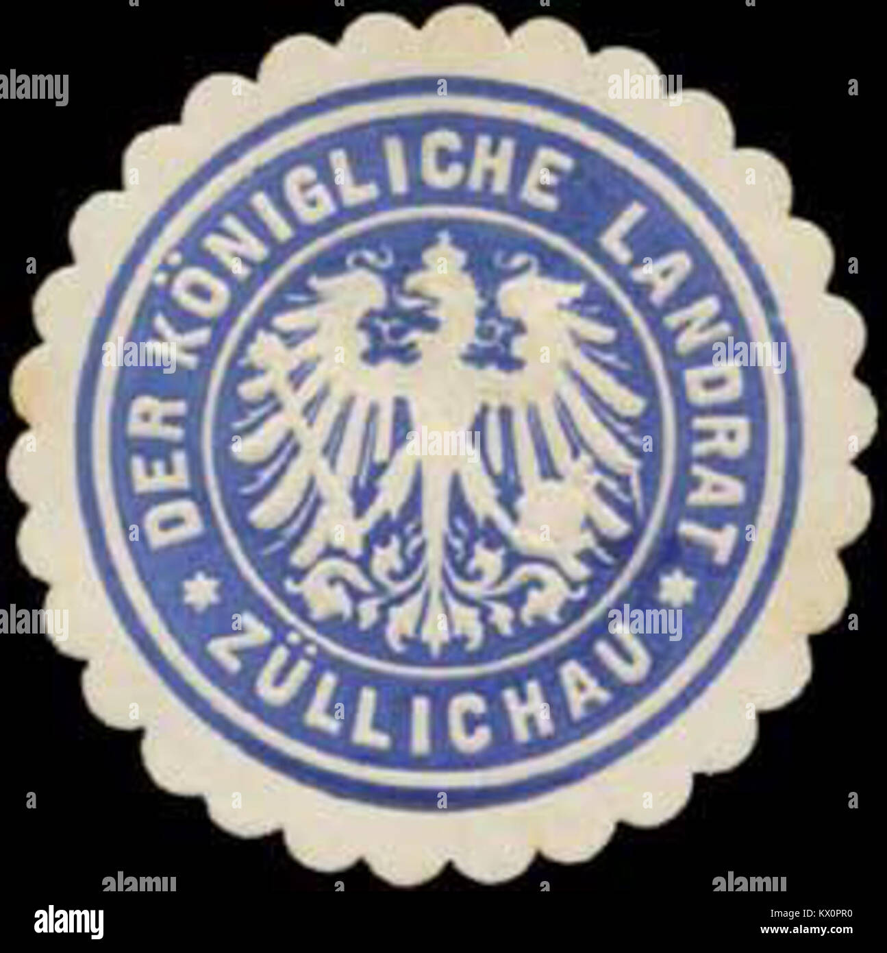 Der Siegelmarke K. Landrat Züllichau W0385069 Foto de stock