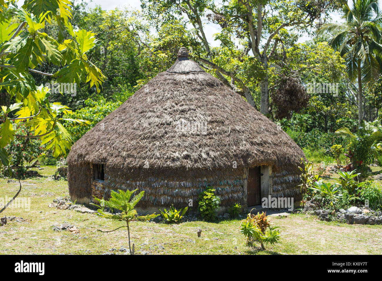 Casa tradicional de Nueva Caledonia Foto de stock