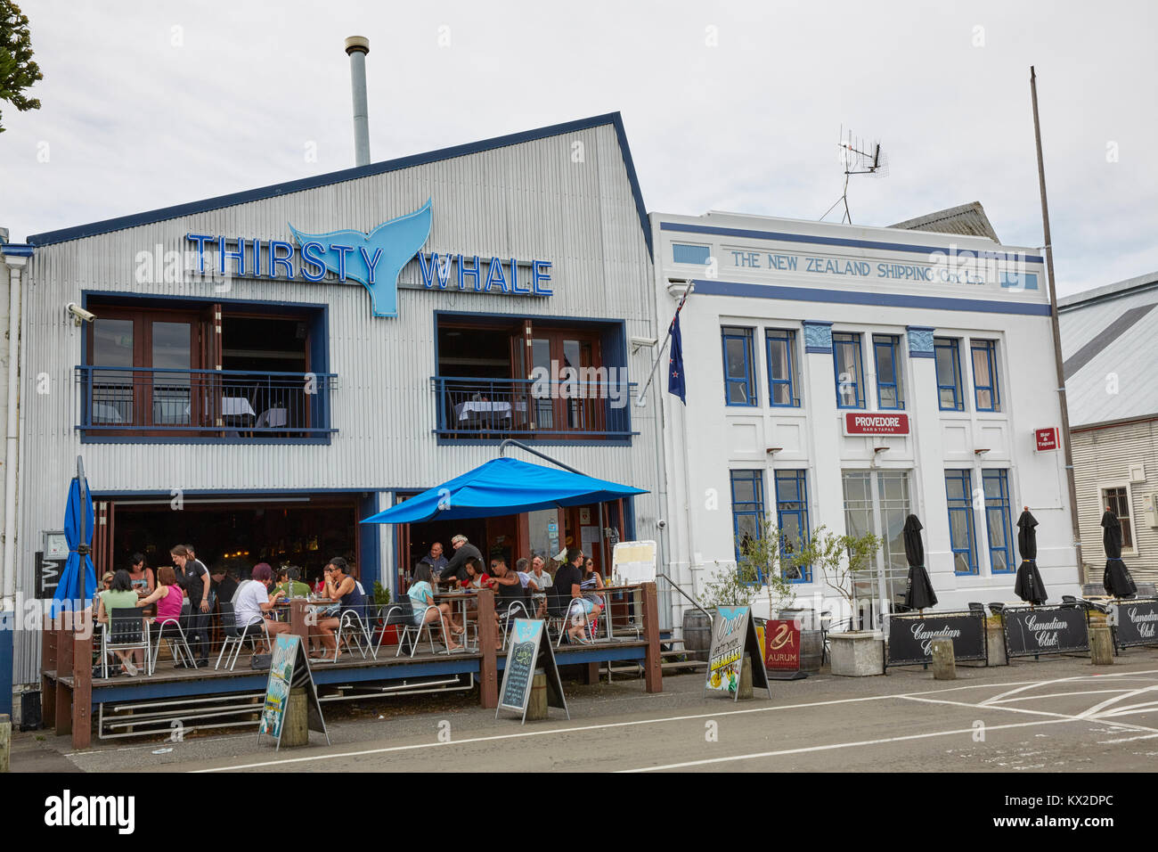 Restaurante Ballena sedienta, West Quay, Napier, Nueva Zelanda Foto de stock