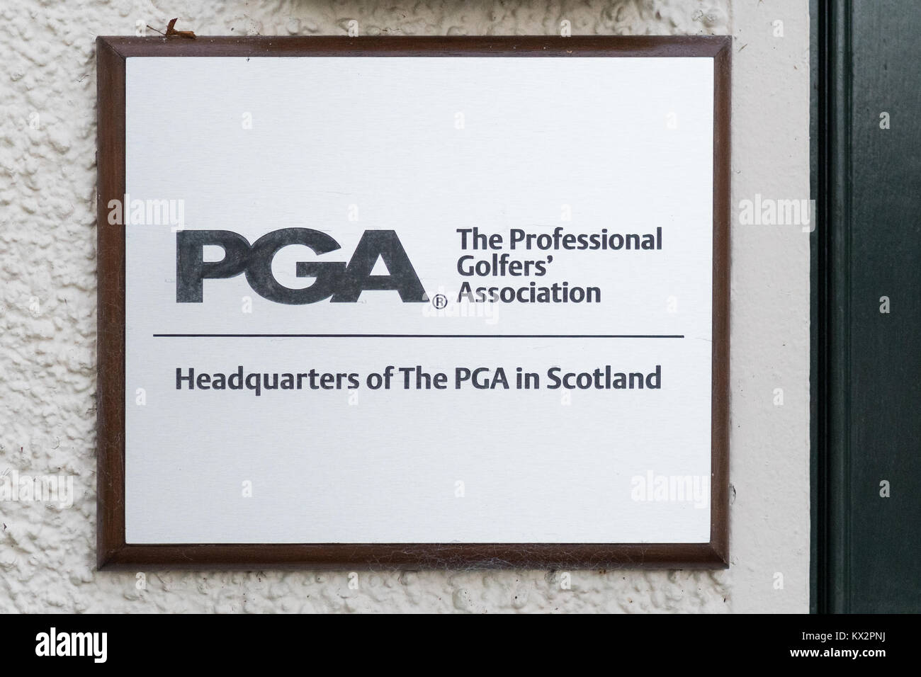 El PGA (Asociación de Golfistas Profesionales sede en Gleneagles, Escocia, Reino Unido Foto de stock