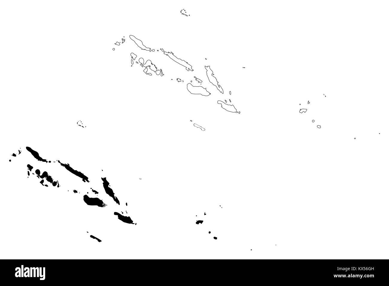 Ilustración vectorial mapa de las Islas Salomón, las Islas Salomón, dibujo  a mano alzada Imagen Vector de stock - Alamy