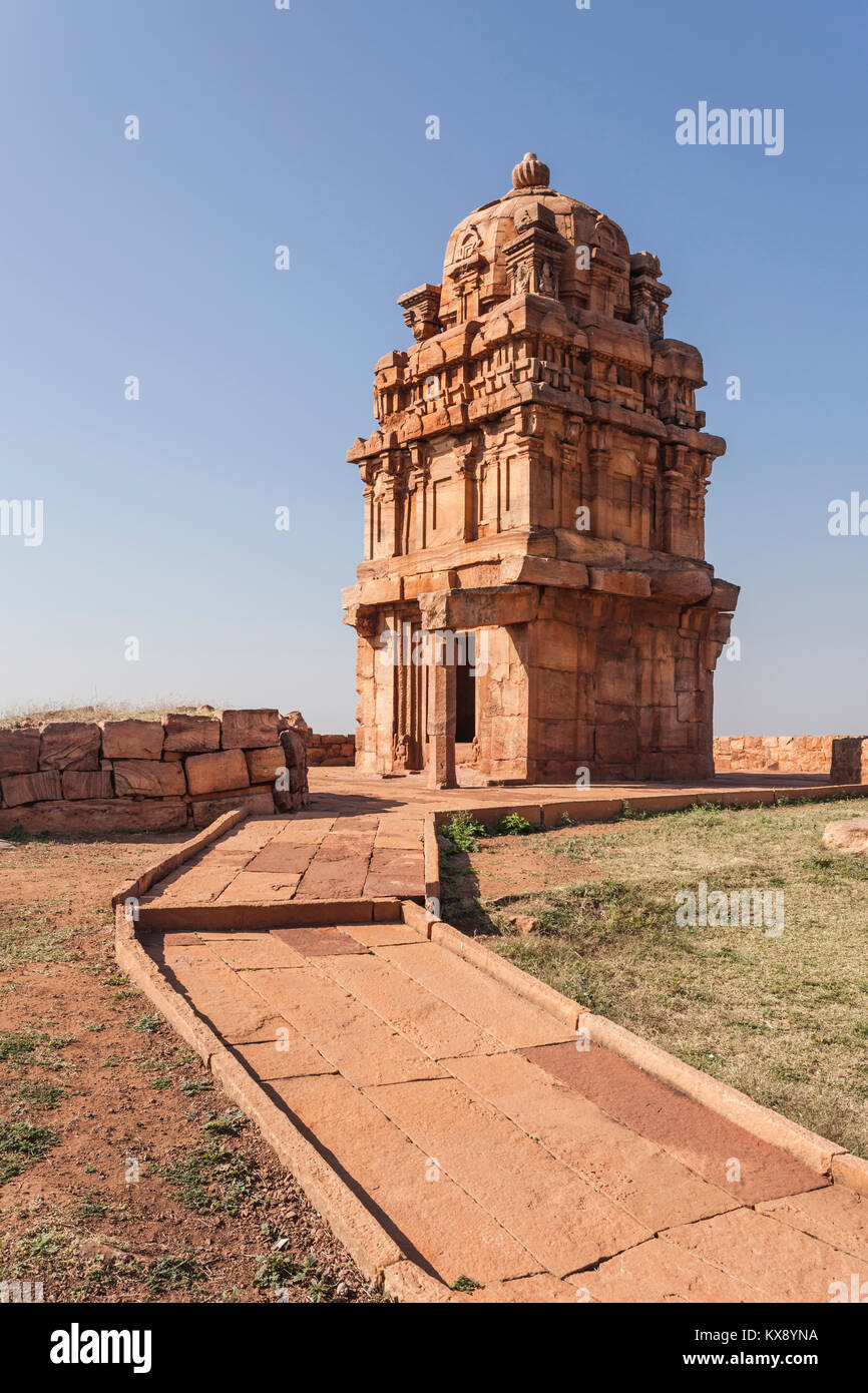 La India, Karnataka, , Badami, Templo Shivalaya inferior Foto de stock