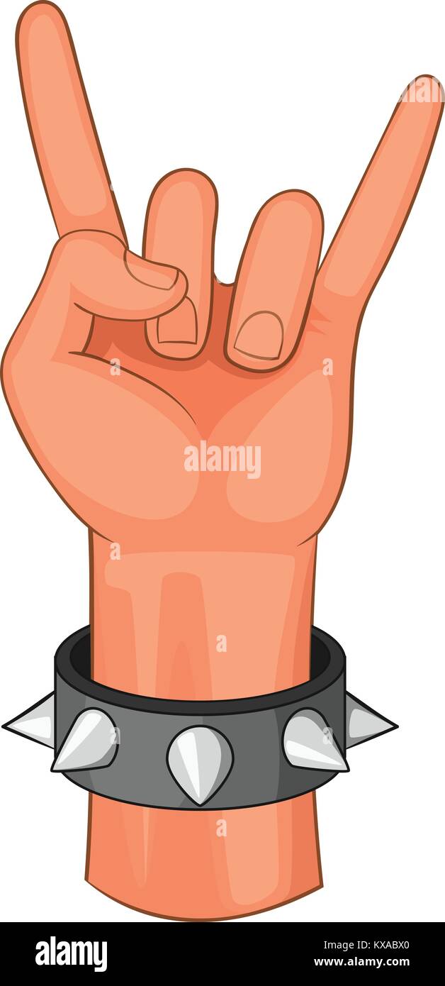 Signo de mano de Rock and Roll, el icono de estilo de dibujos animados Imagen Vector de stock - Alamy Signo de mano de Rock and Roll, el icono de estilo de dibujos animados Imagen Vector de stock - Alamy