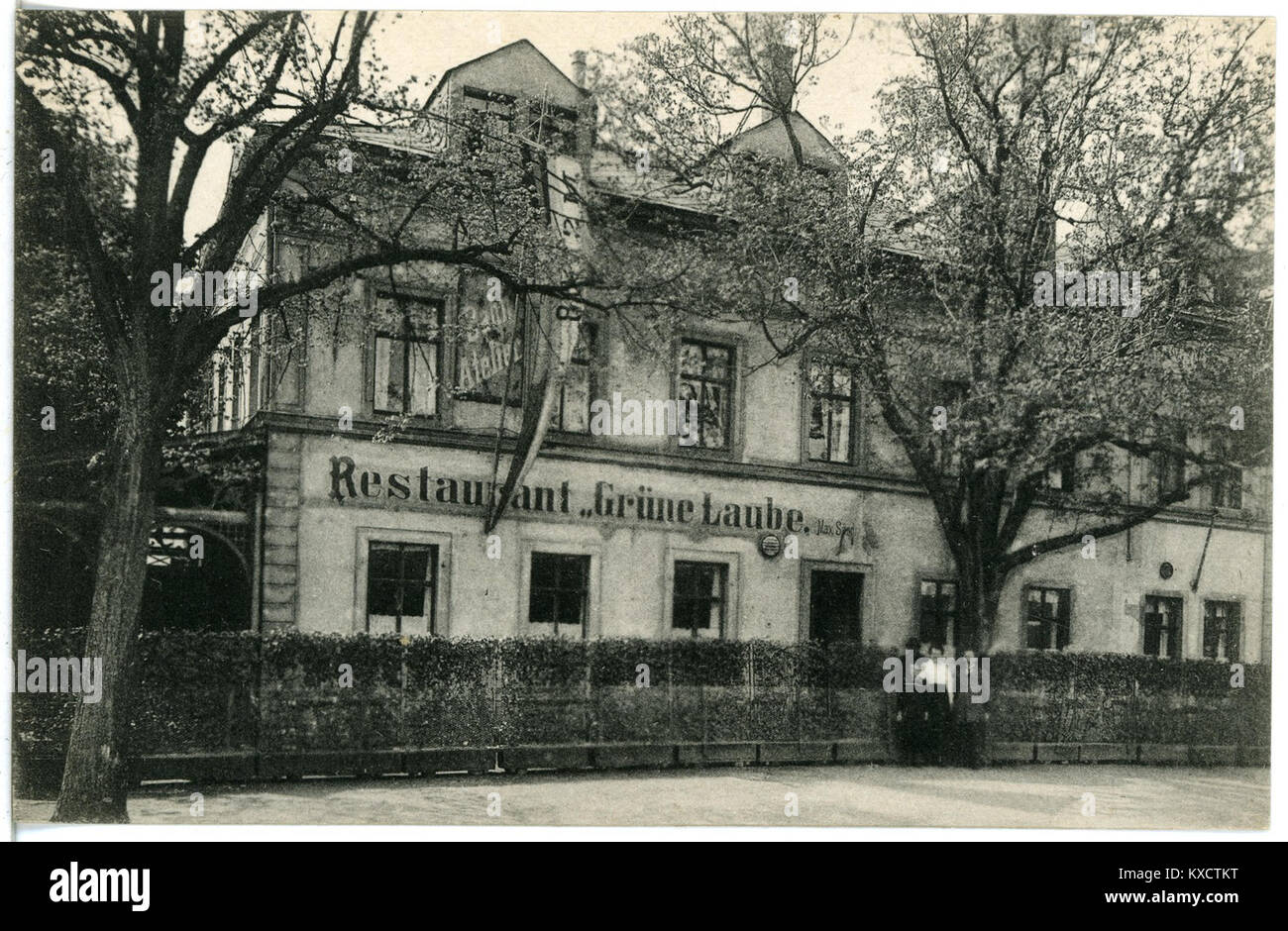21693-Meißen-1920-Triebischtal - Restaurante Grüne Laube-Brück & Sohn Kunstverlag Foto de stock