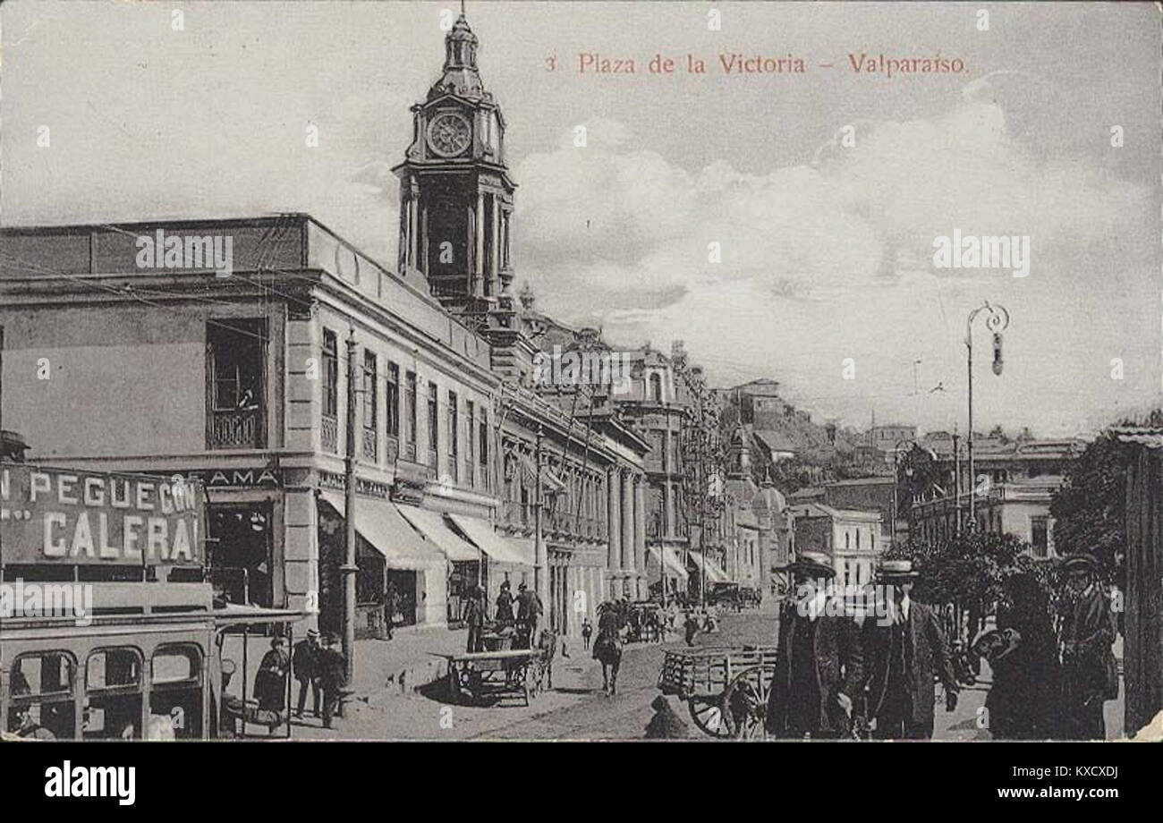 3 Plaza de la Victoria - Valparaíso Foto de stock