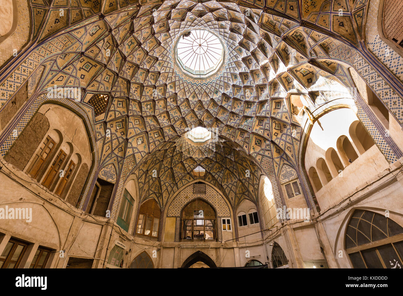 Bazar histórico de Kashan,Irán Foto de stock