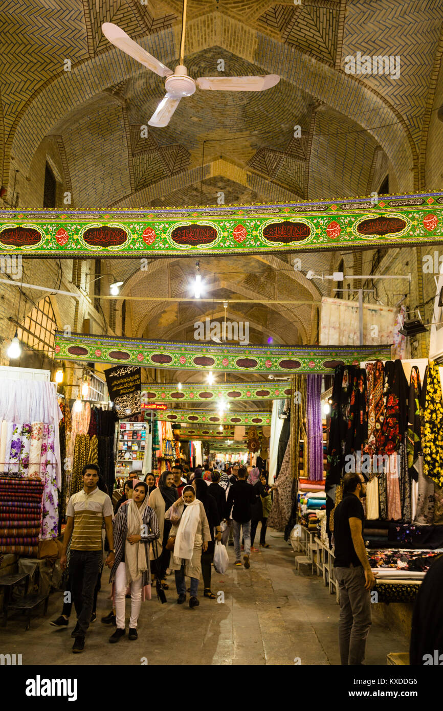 E-bazar Vakil Bazar Vakil o,en Shiraz, Irán Foto de stock