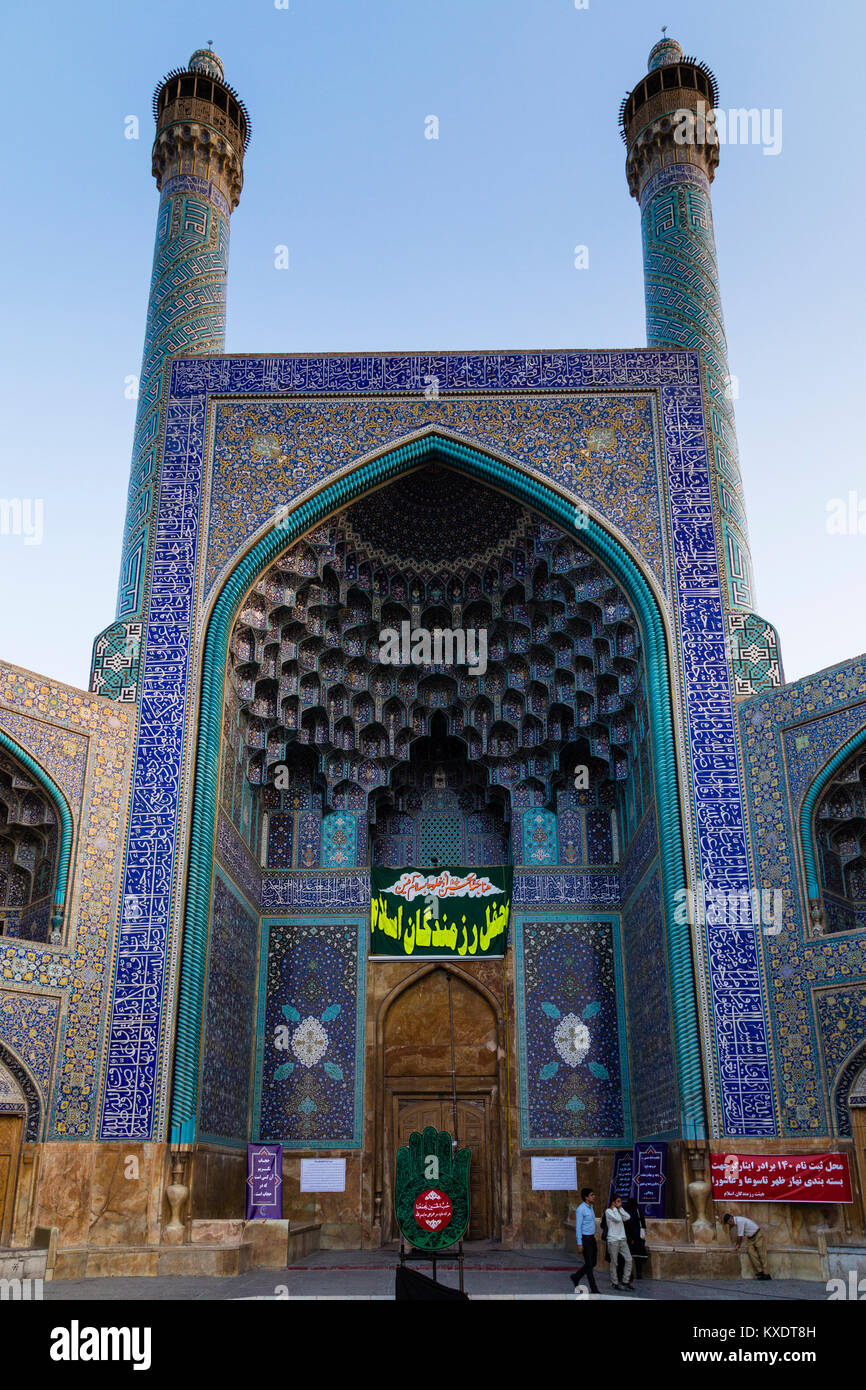 Masjed-e Shah o mezquita Shah, Naqsh-e Jahan o Plaza de Imam, Isfahán, Irán Foto de stock