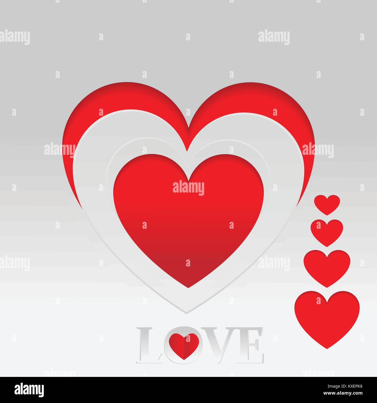 Día de San Valentín vector de fondo con forma de corazón para el amor diseño de tarjetas de felicitación Ilustración del Vector