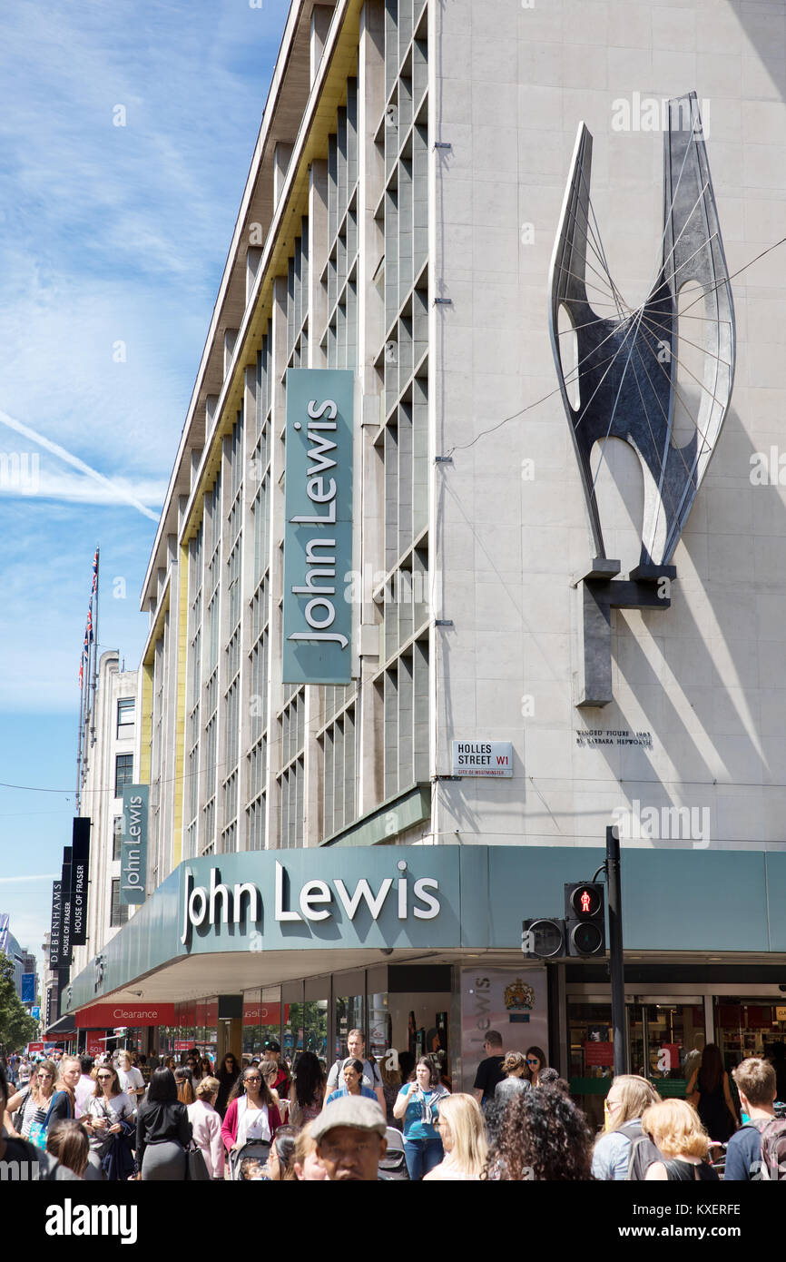 John Lewis flagship store en Oxford Street, Londres. Foto de stock