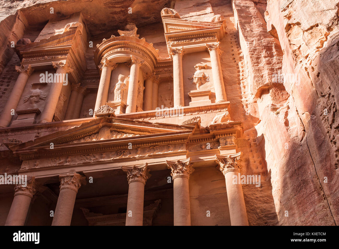 La ciudad perdida de Petra. Foto de stock
