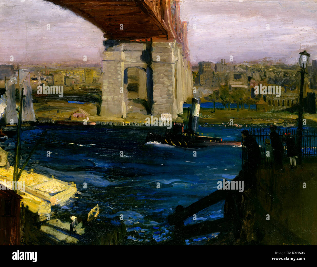 El Puente, Blackwells Island - George Bellows, 1909 Foto de stock