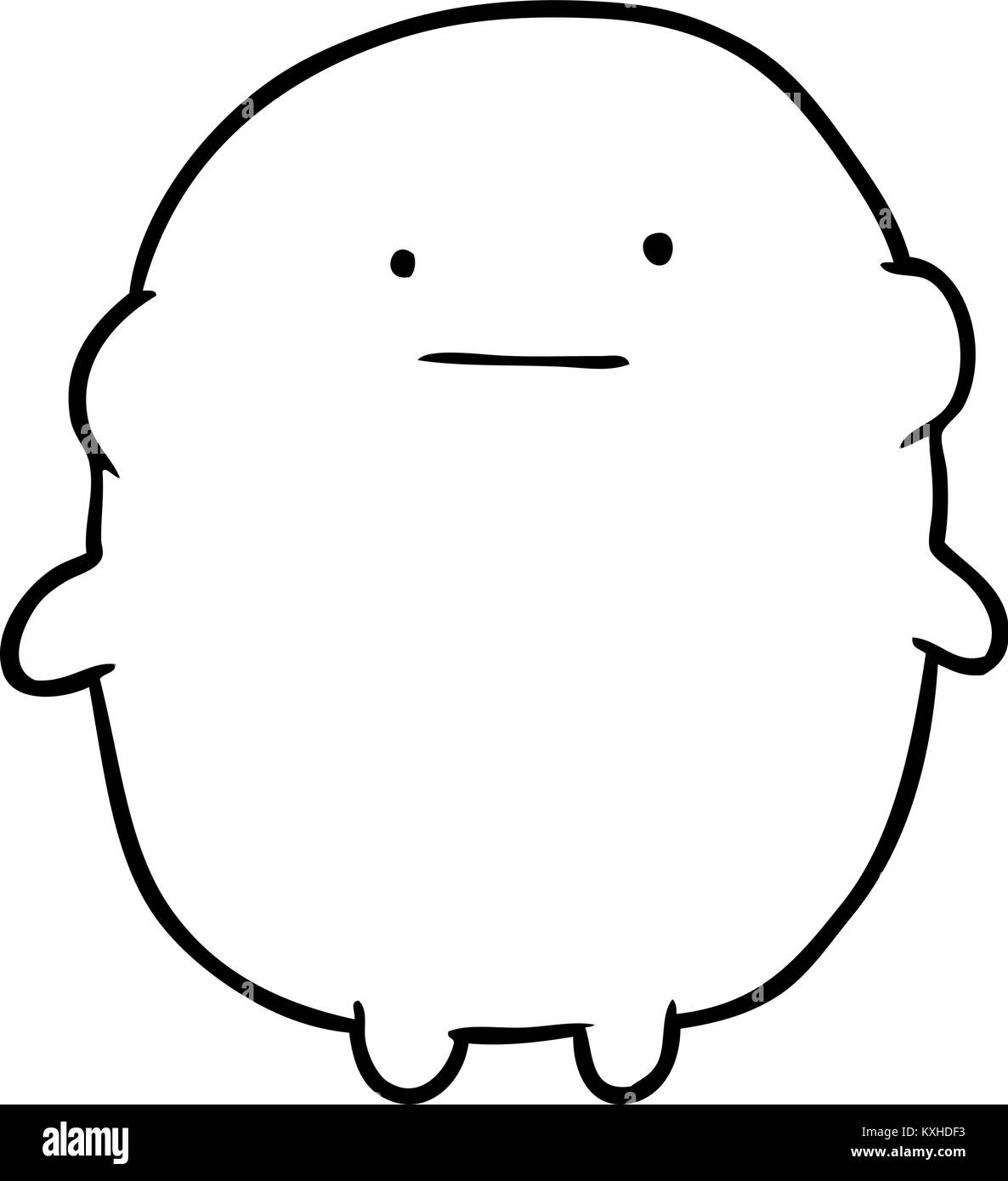 Lindo dibujo de línea de grasa de un humano Imagen Vector de stock Alamy