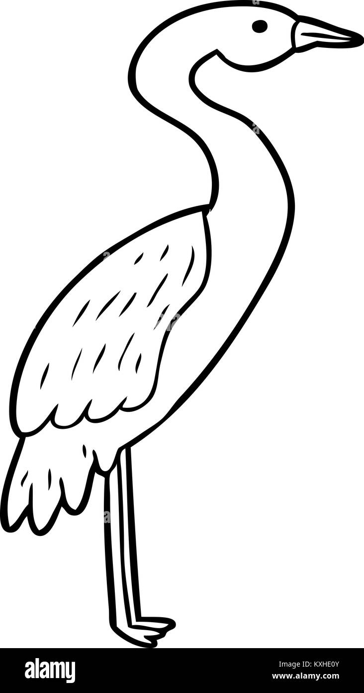 El dibujo de una cigüeña Imagen Vector de stock - Alamy