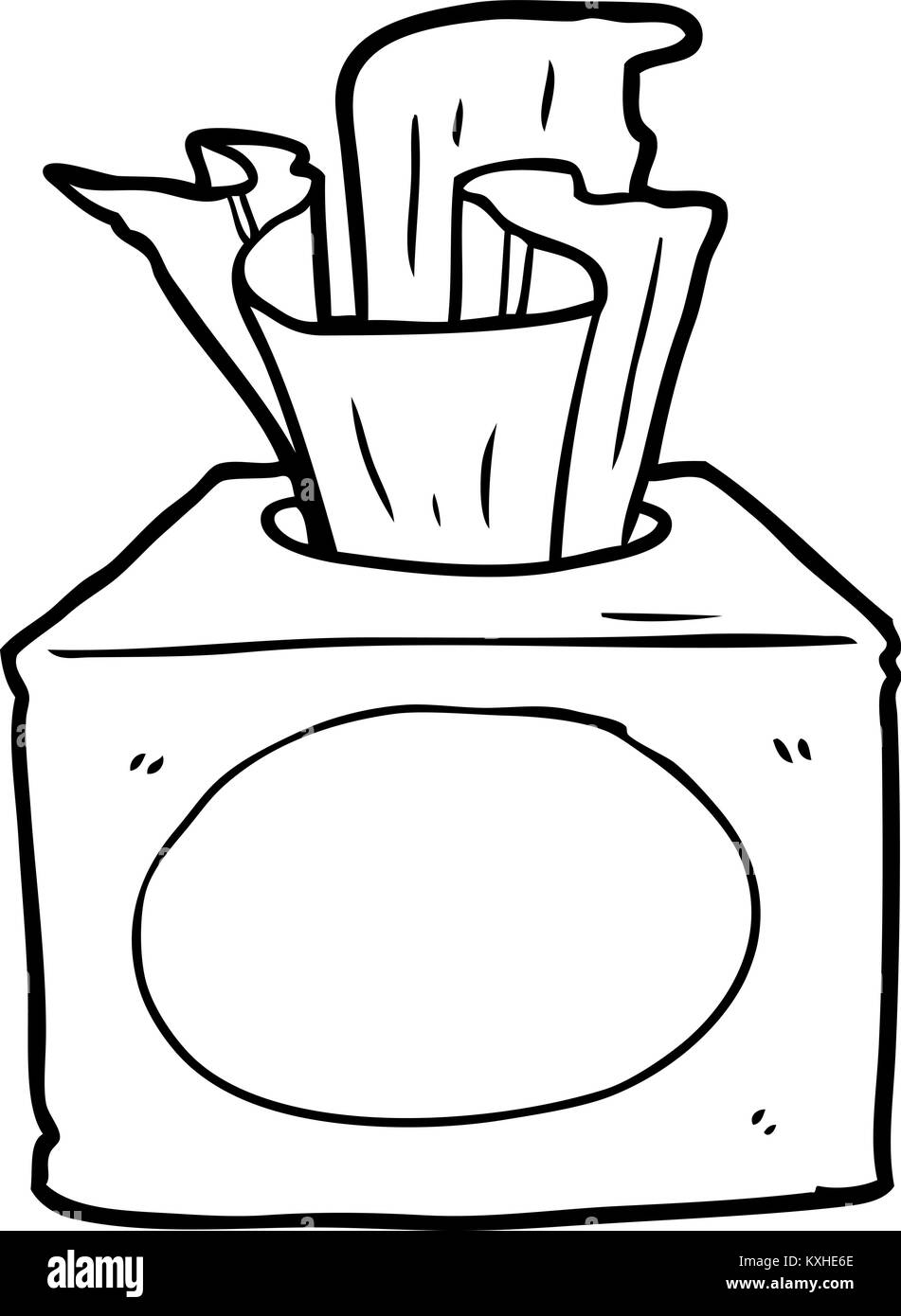 El dibujo de una caja de pañuelos Imagen Vector de stock - Alamy