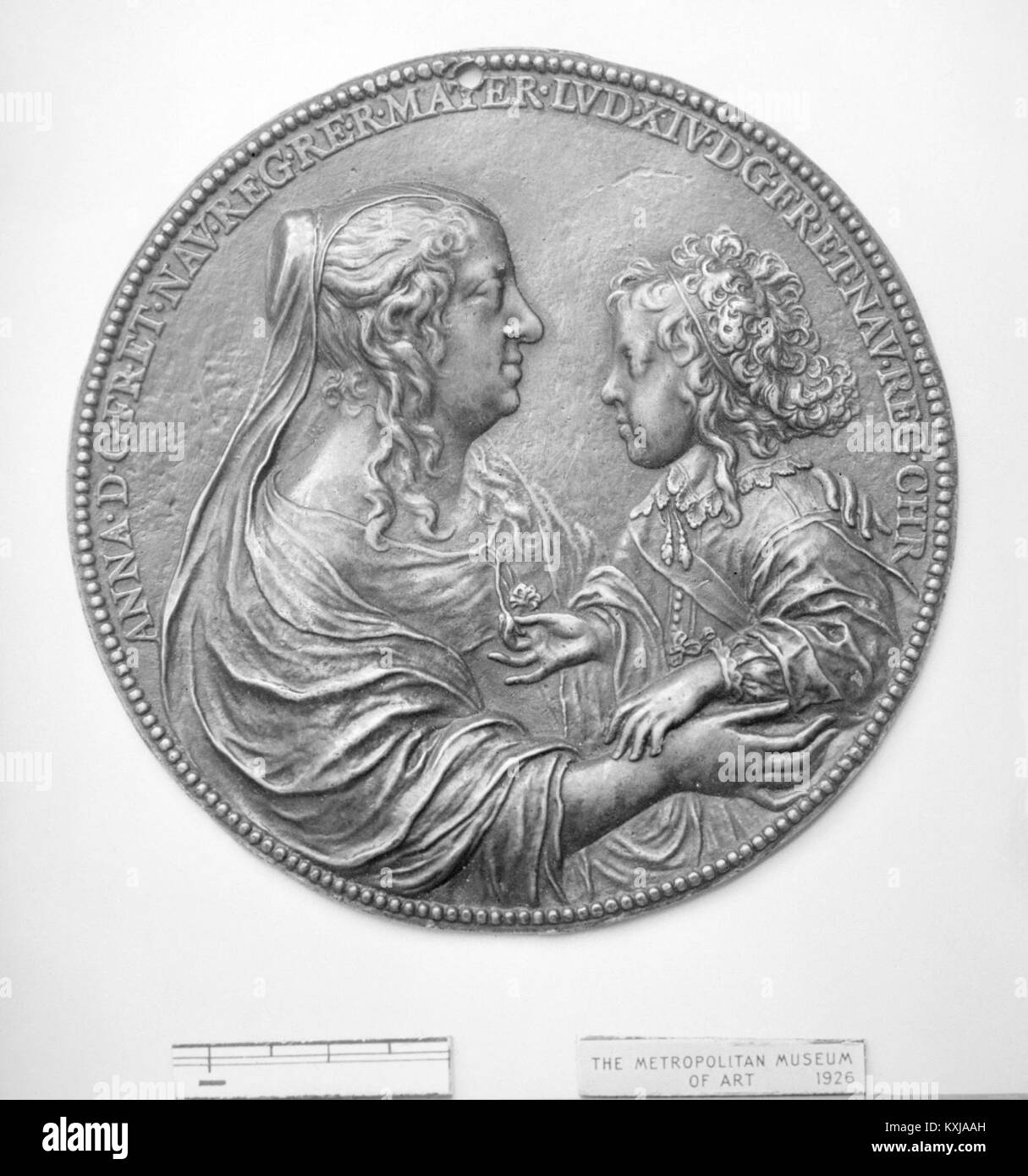 Ana de Austria, la reina madre de Francia (1601-66) y su hijo Luis XIV (1638-1715) se reunieron 62528 Foto de stock