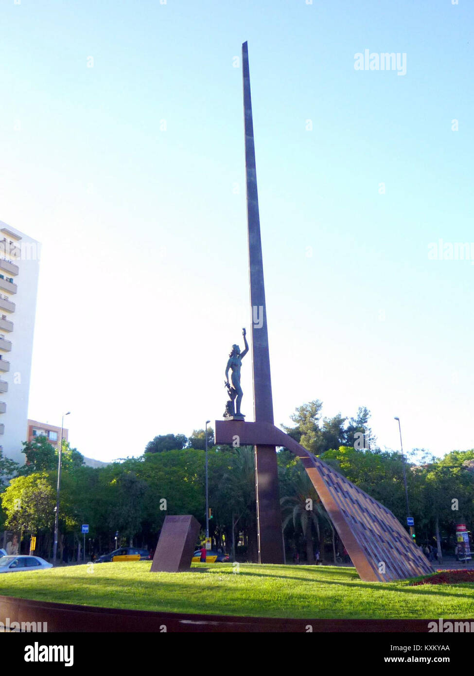 Barcelona - Plaza de la República, Homenatge a Pi i Margall 5 Foto de stock