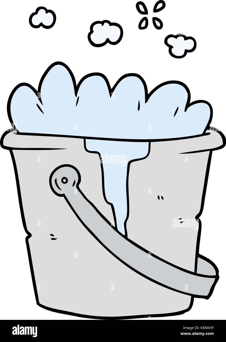 Cartoon balde de agua jabonosa Imagen Vector de stock Alamy