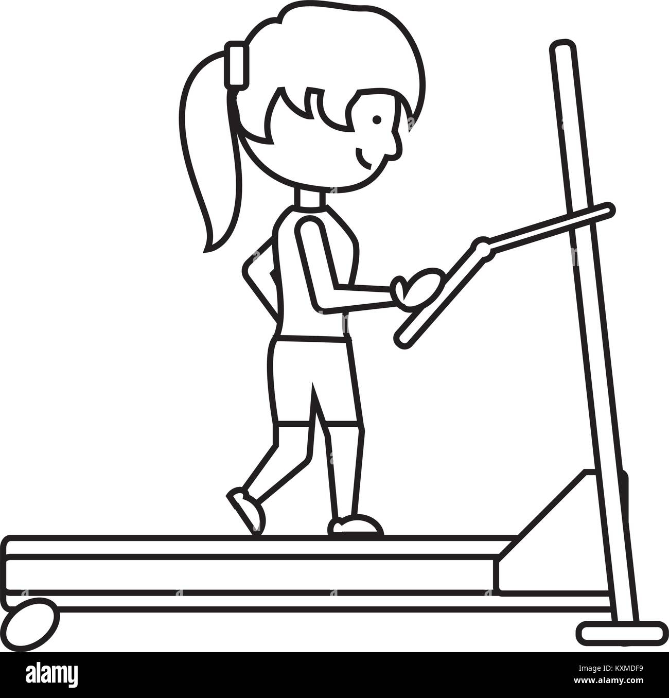 Mujer en máquina de ejercicio Imágenes vectoriales de stock - Página 3 -  Alamy