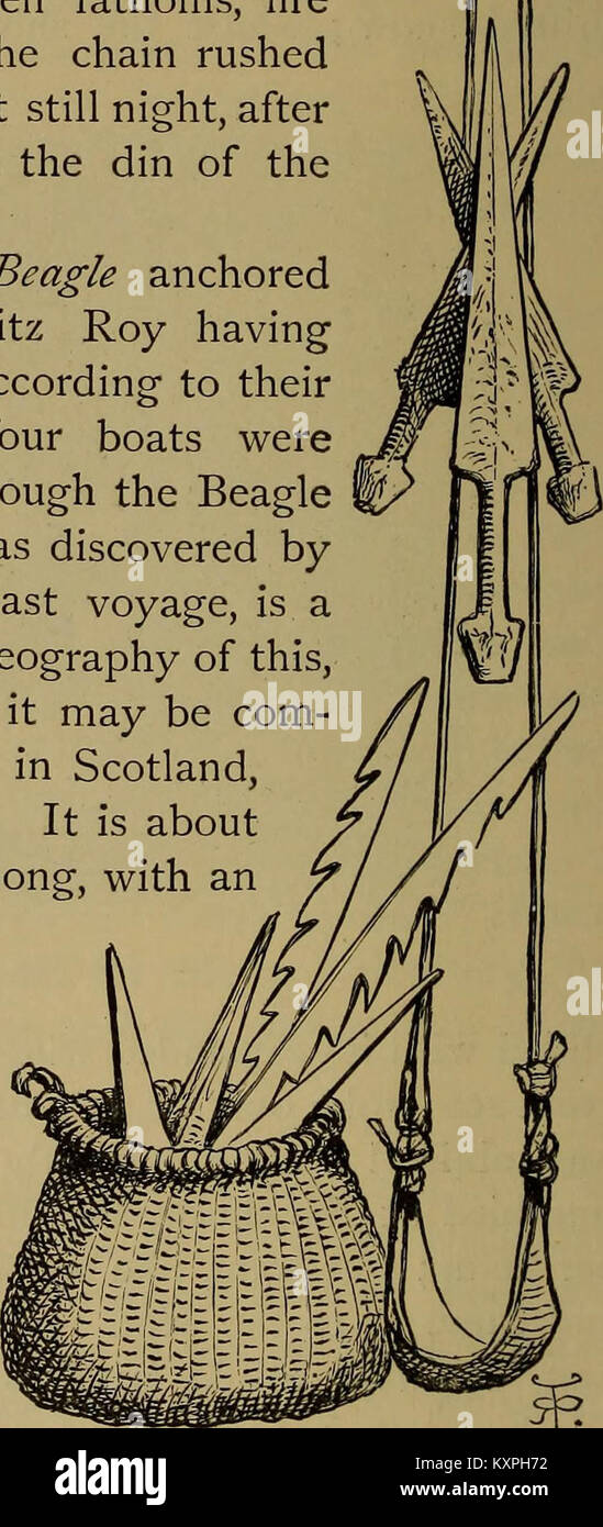 'Journal of investiga la historia natural y la geología de los países visitados durante el viaje alrededor del mundo del H.M.S. "Beagle", bajo el mando del capitán Fitz Roy" (1913) Foto de stock