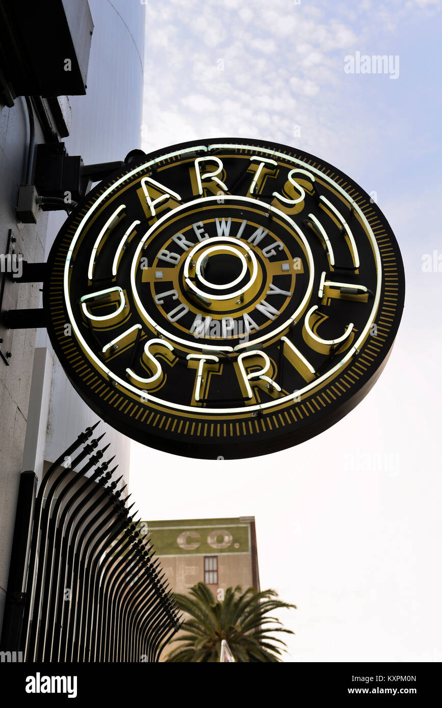 El Distrito de Artes Brewing Company, el centro de Los Angeles, California Foto de stock