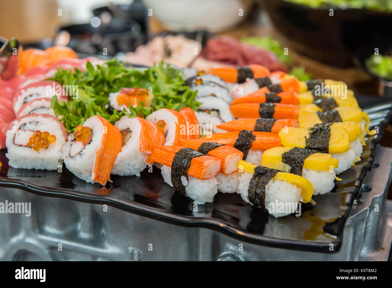 Sushi Roll para coffee break, catering y buffet, comida japonesa Fotografía  de stock - Alamy