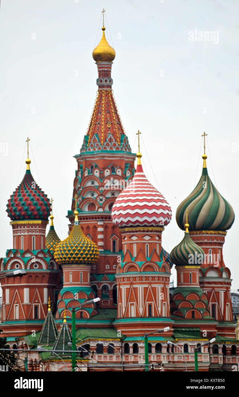 Catedral de San Basilio, la Plaza Roja, Moscú, Rusia Foto de stock