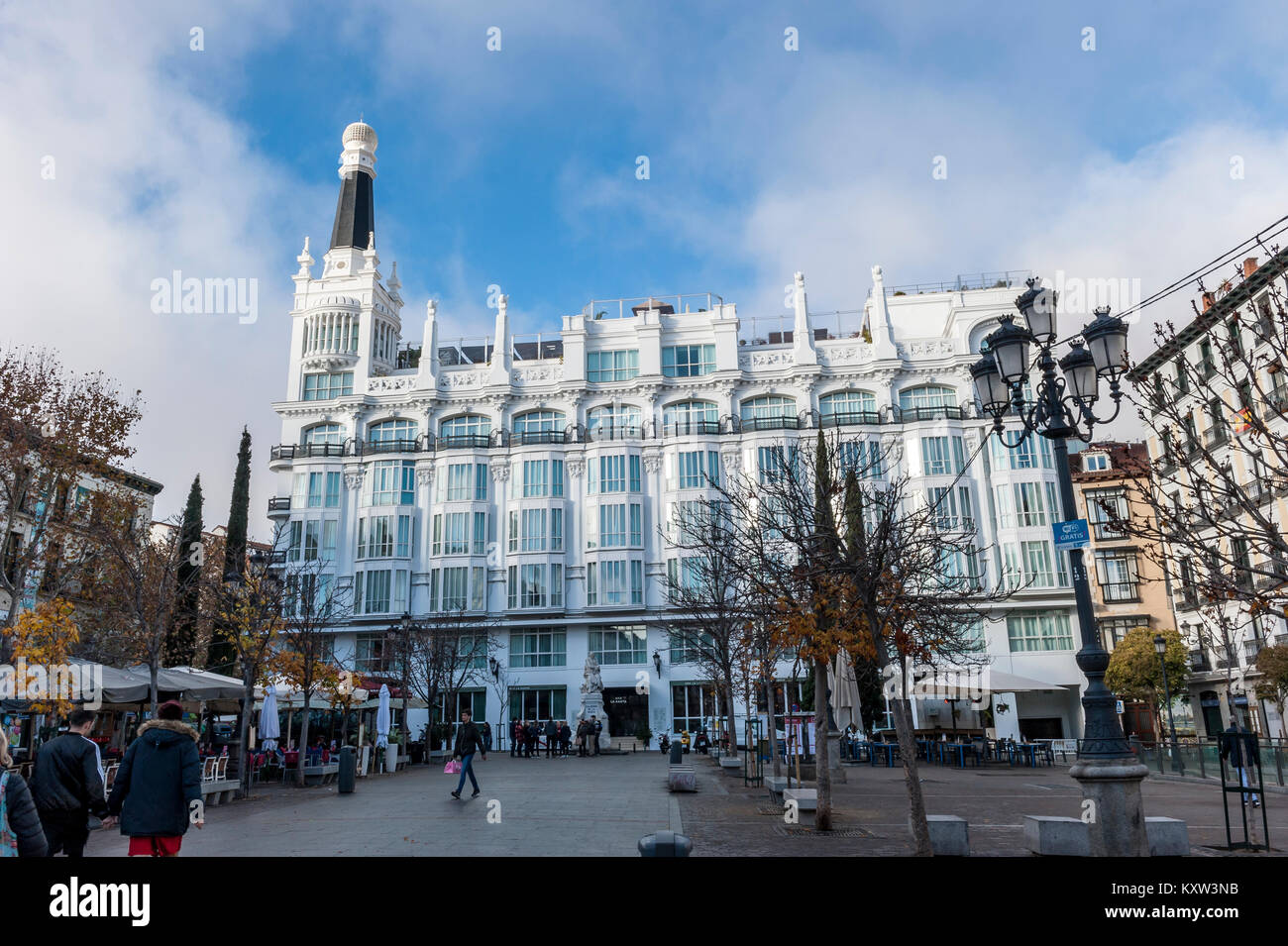 La Plaza de Santa Ana, Madrid, España Foto de stock