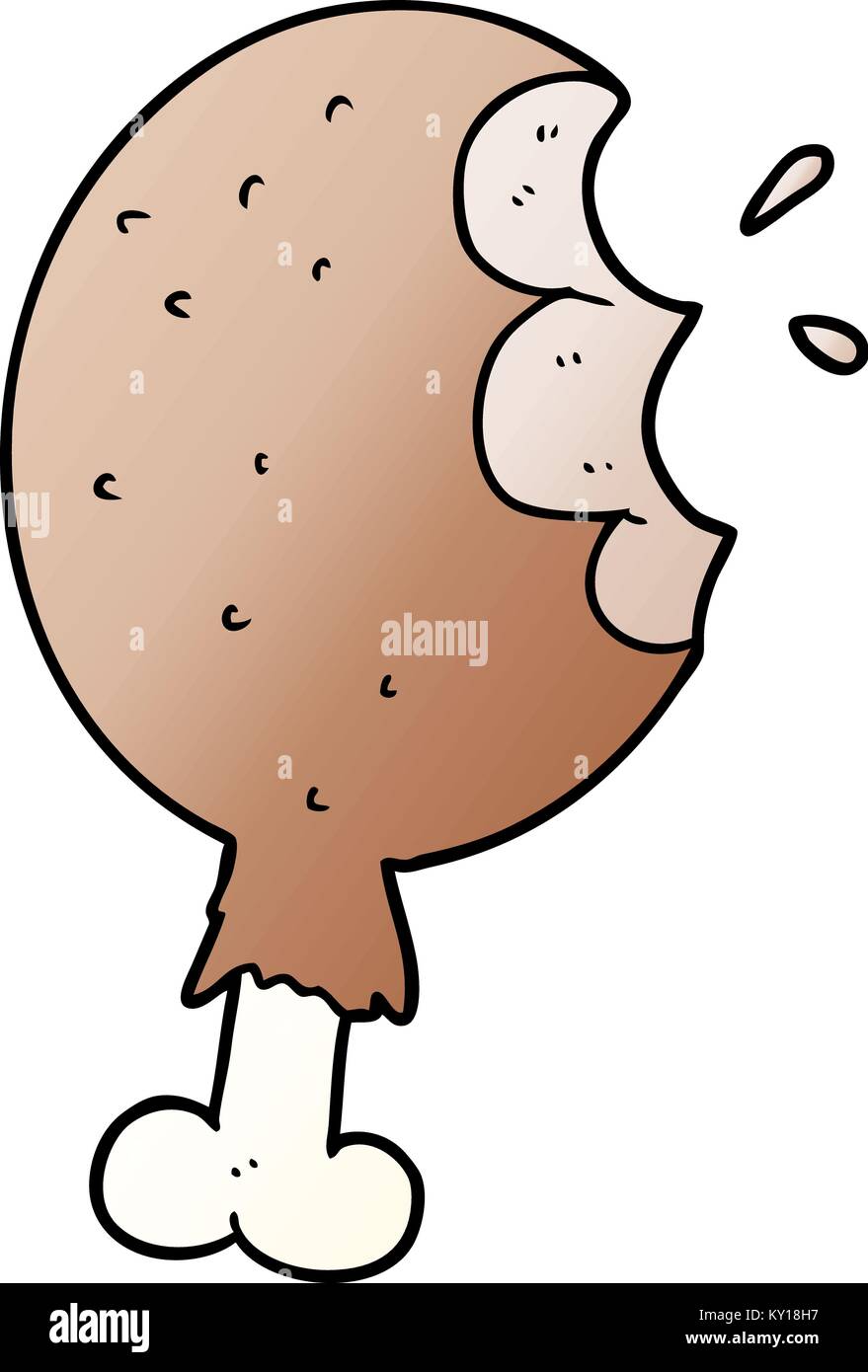 Pierna de pollo de dibujos animados Imagen Vector de stock - Alamy