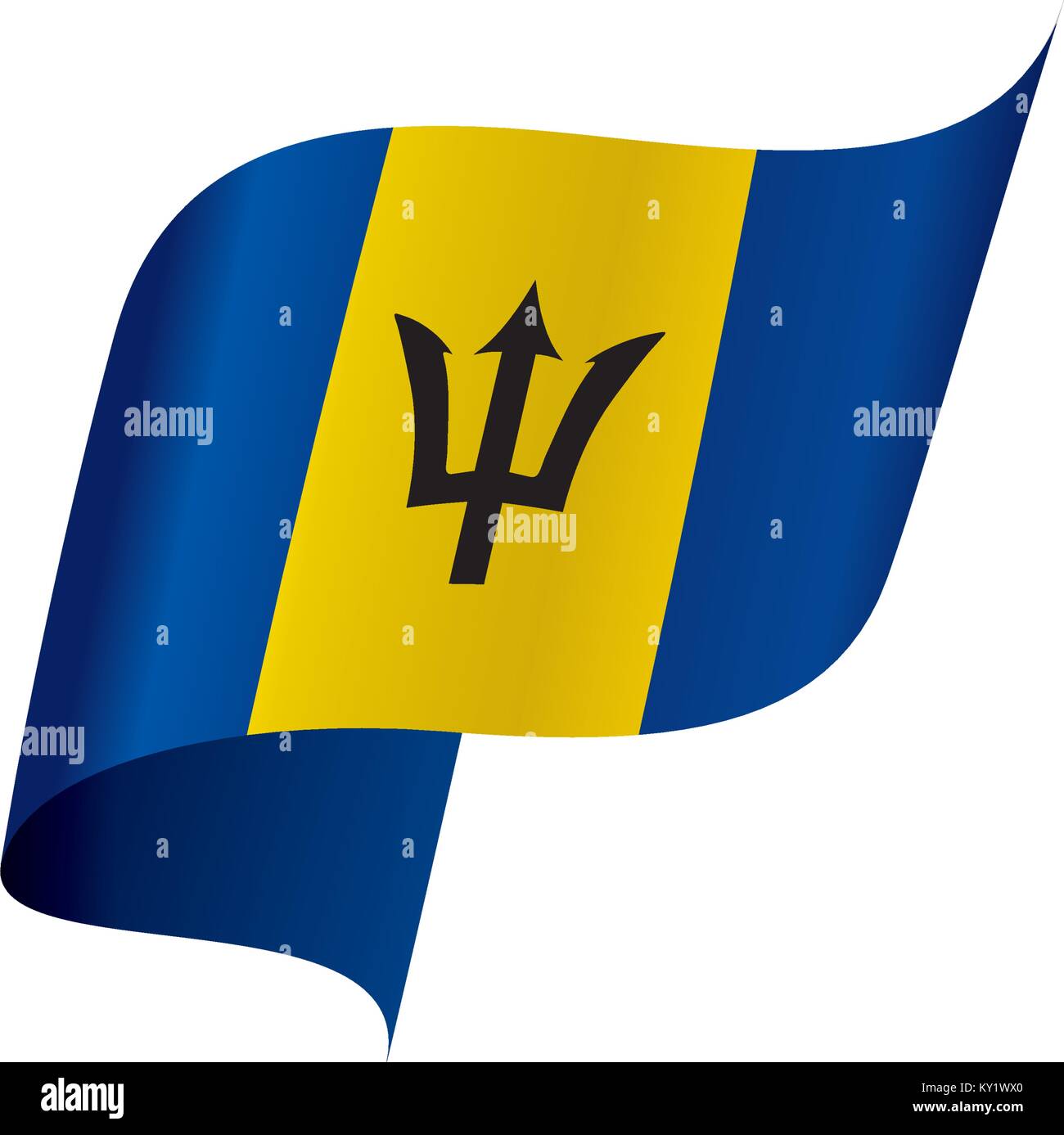 Bandera de Barbados, ilustración vectorial Ilustración del Vector