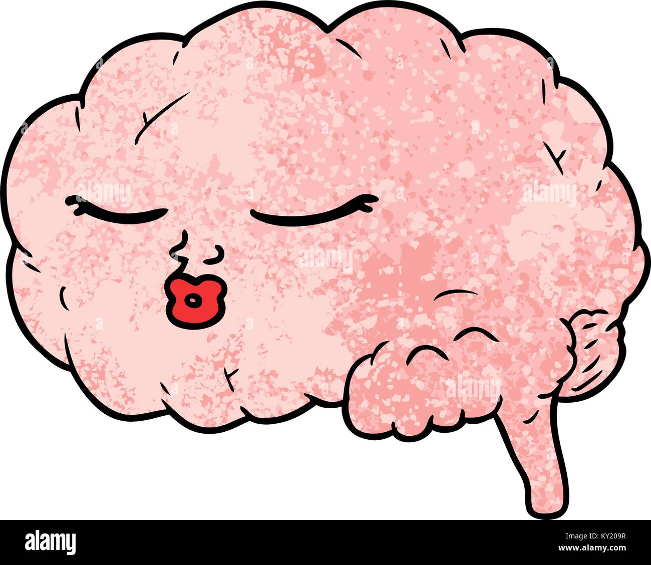 cerebro de dibujos animados Ilustración del Vector