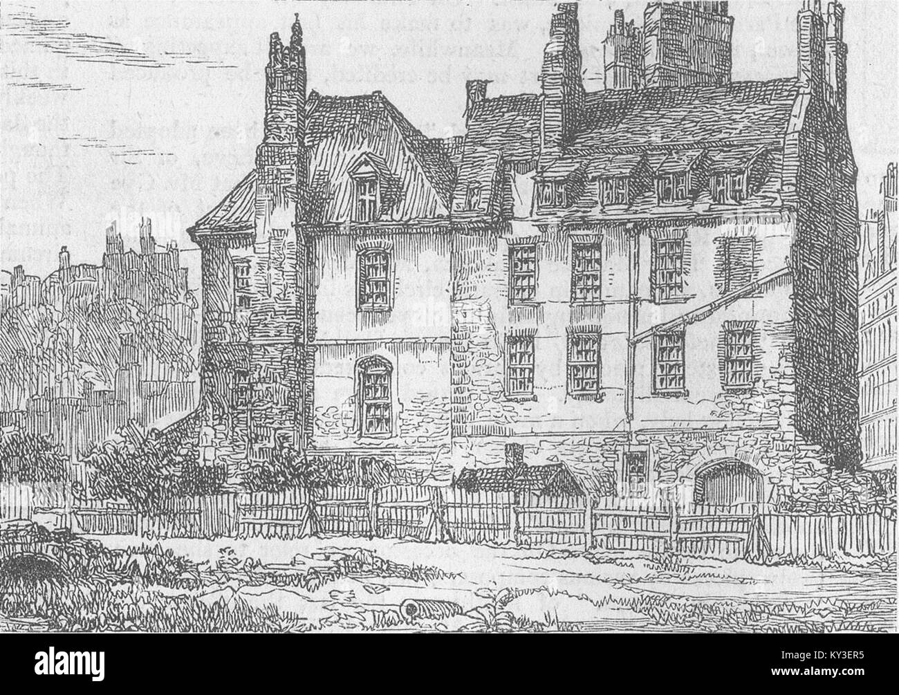 Londres Londres restos del Palacio de Whitehall 1874. El gráfico Foto de stock