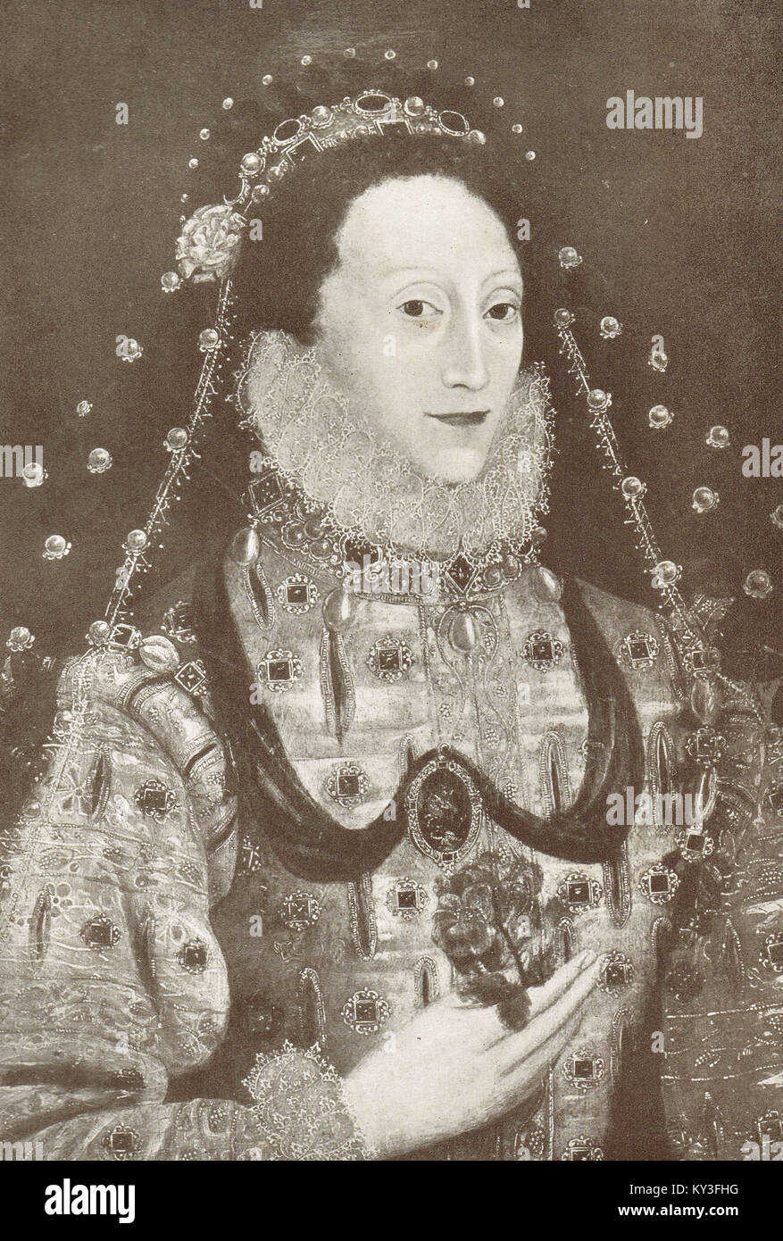 Isabel I, 1533-1603, la Reina de Inglaterra e Irlanda, reinó 1558-1603 Foto de stock