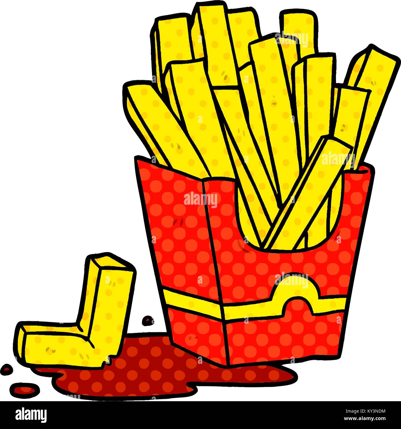 Cartoon comida chatarra, papas fritas Imagen Vector de stock - Alamy