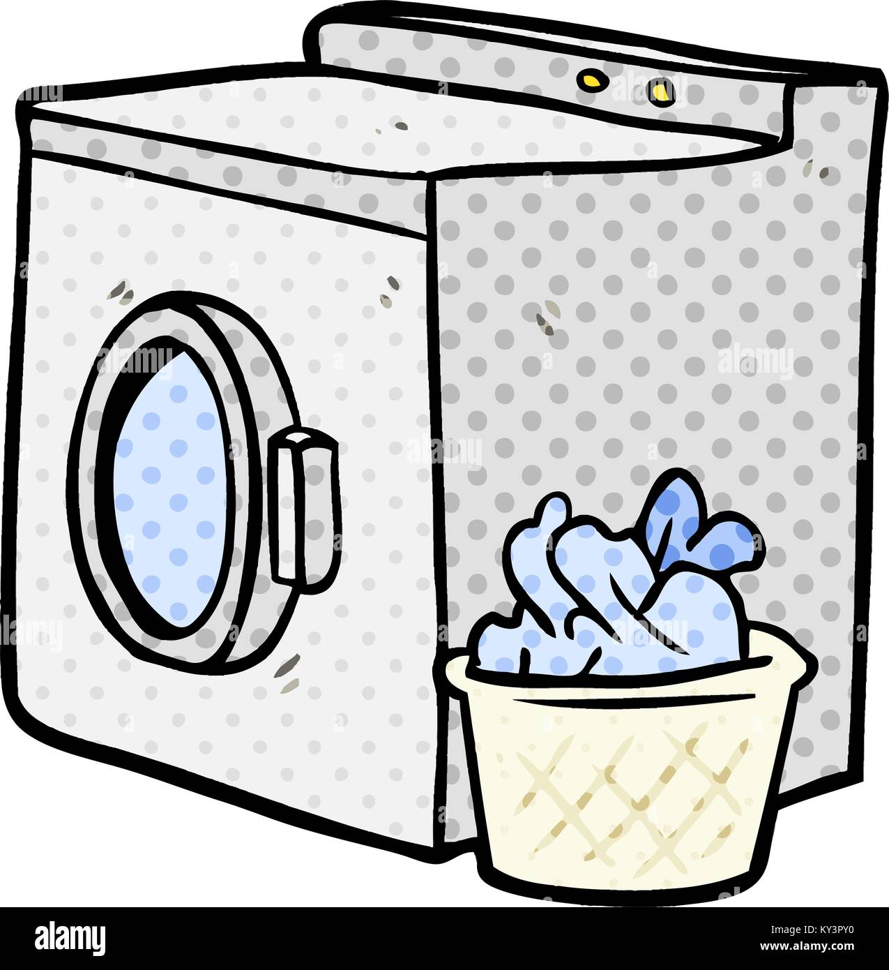 Lavadora Y Pila De Dibujos Animados Imagen Vector De Stock Alamy