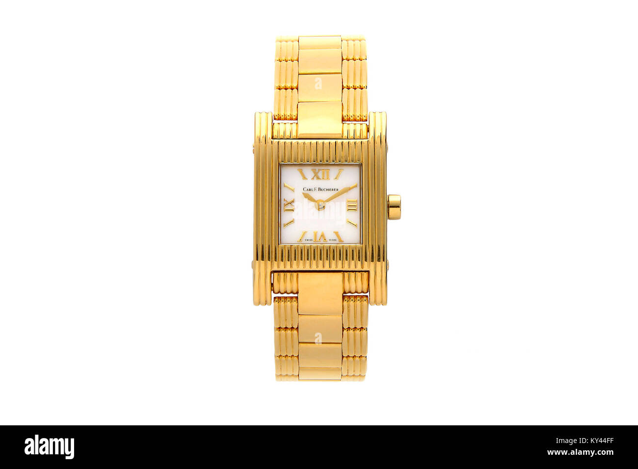 Carl F. Bucherer Reloj de dama de oro con cara cuadrada blanca Fotografía  de stock - Alamy