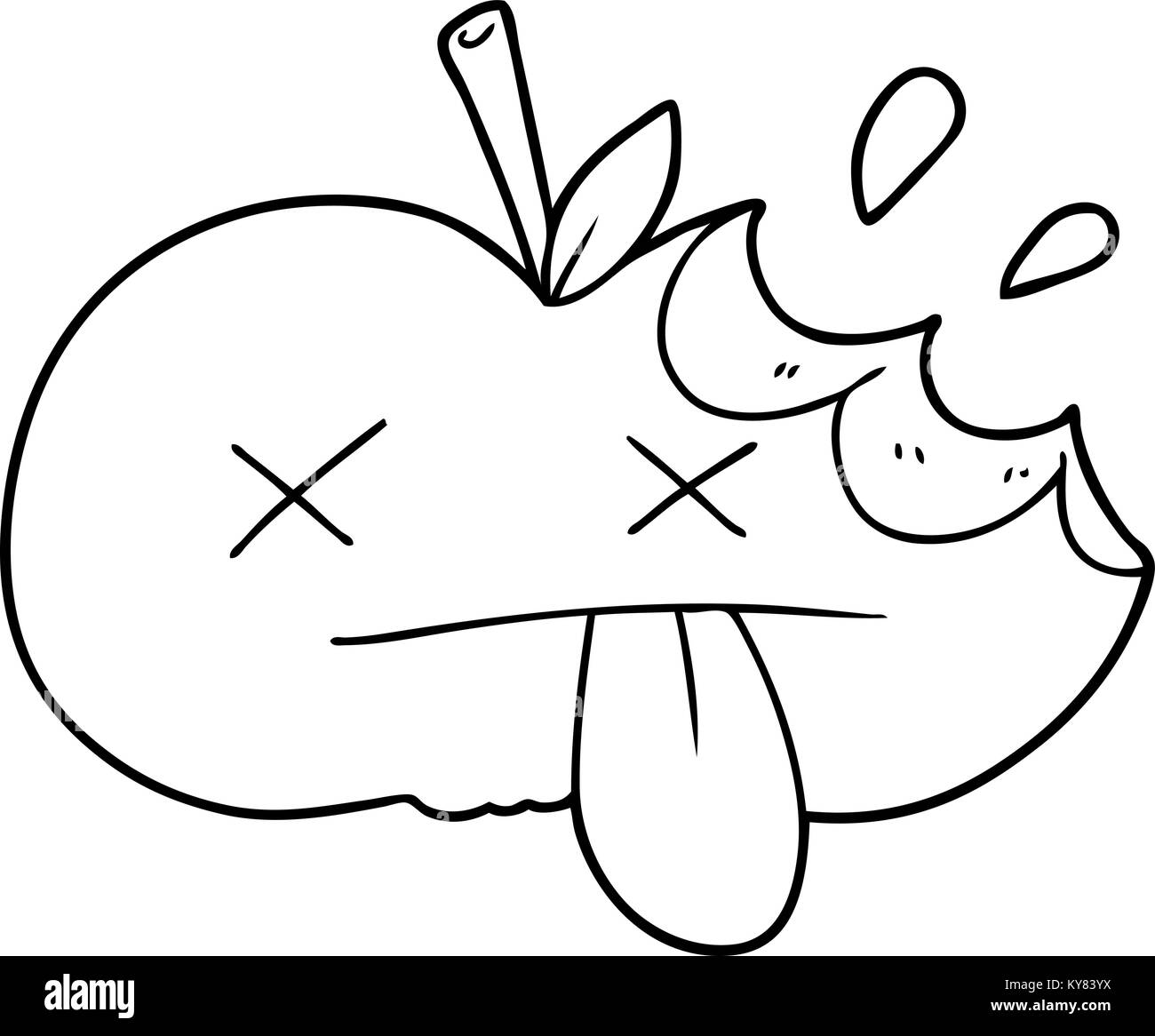 Mano de manzana mordida Imágenes vectoriales de stock Alamy