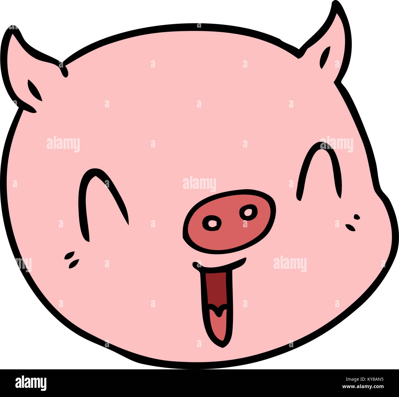 Cara de cerdo de dibujos animados Imagen Vector de stock - Alamy