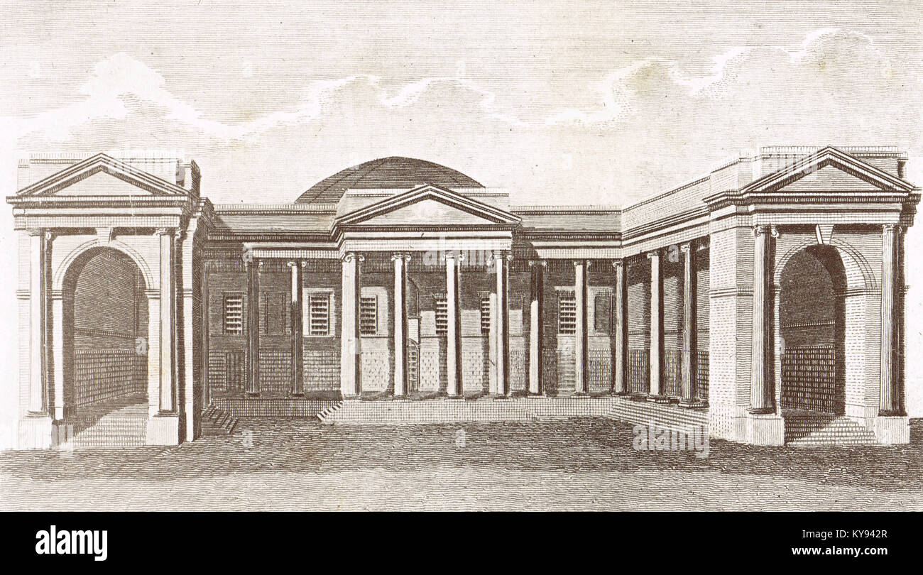 La casa del Parlamento, el College Green, Dublín en 1792 Foto de stock