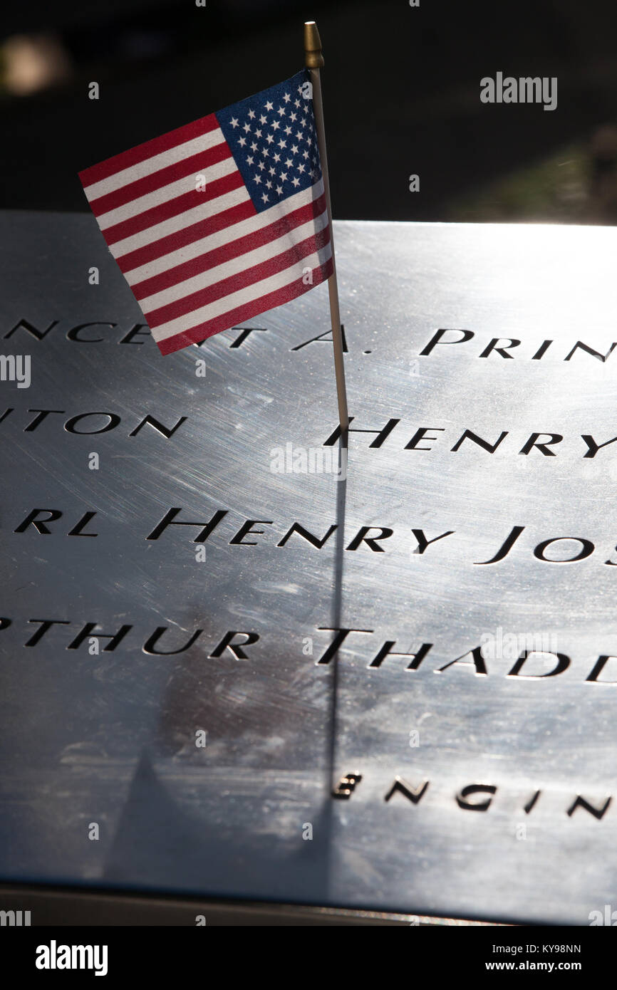 El nacional del 11 de septiembre de 3000 Monumento a los muertos en los atentados del 11 de septiembre de 2001 en el World Trade Center y el Pentágono Foto de stock