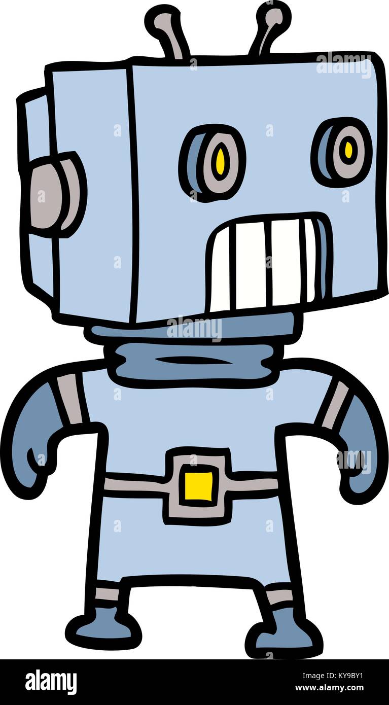 robot de dibujos animados Imagen Vector de stock - Alamy