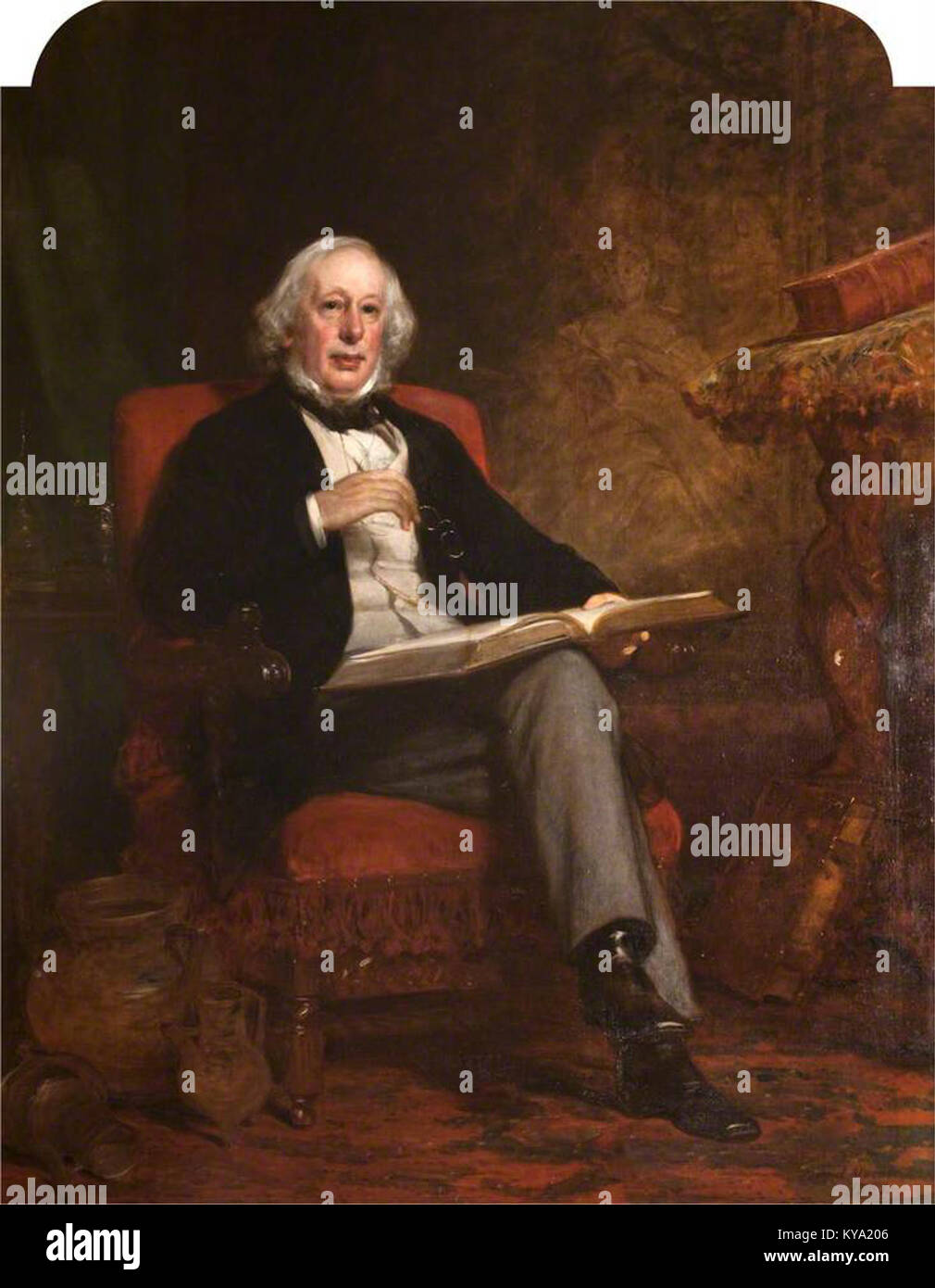 Retrato de Adam Sim Red de la reja (1805-1868) por Daniel Macnee (1806-1882), en Biggar Museum Foto de stock