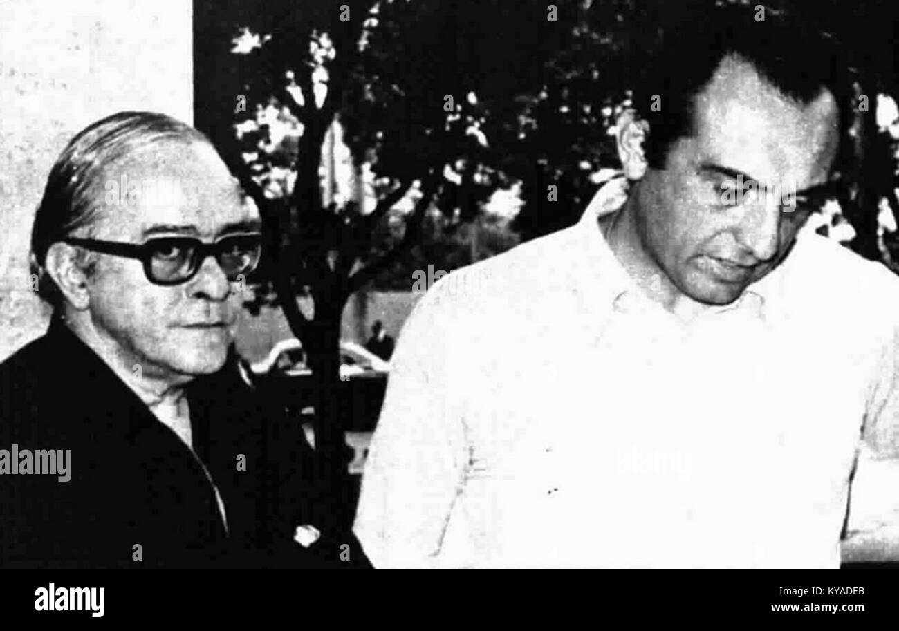 Vinicius de Moraes y Leone Piccioni Foto de stock