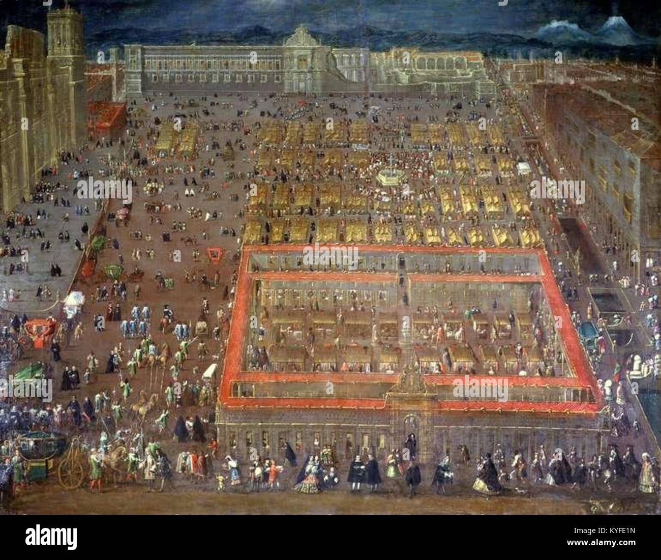 Vista de la Plaza Mayor de la Ciudad de México - Cristóbal de