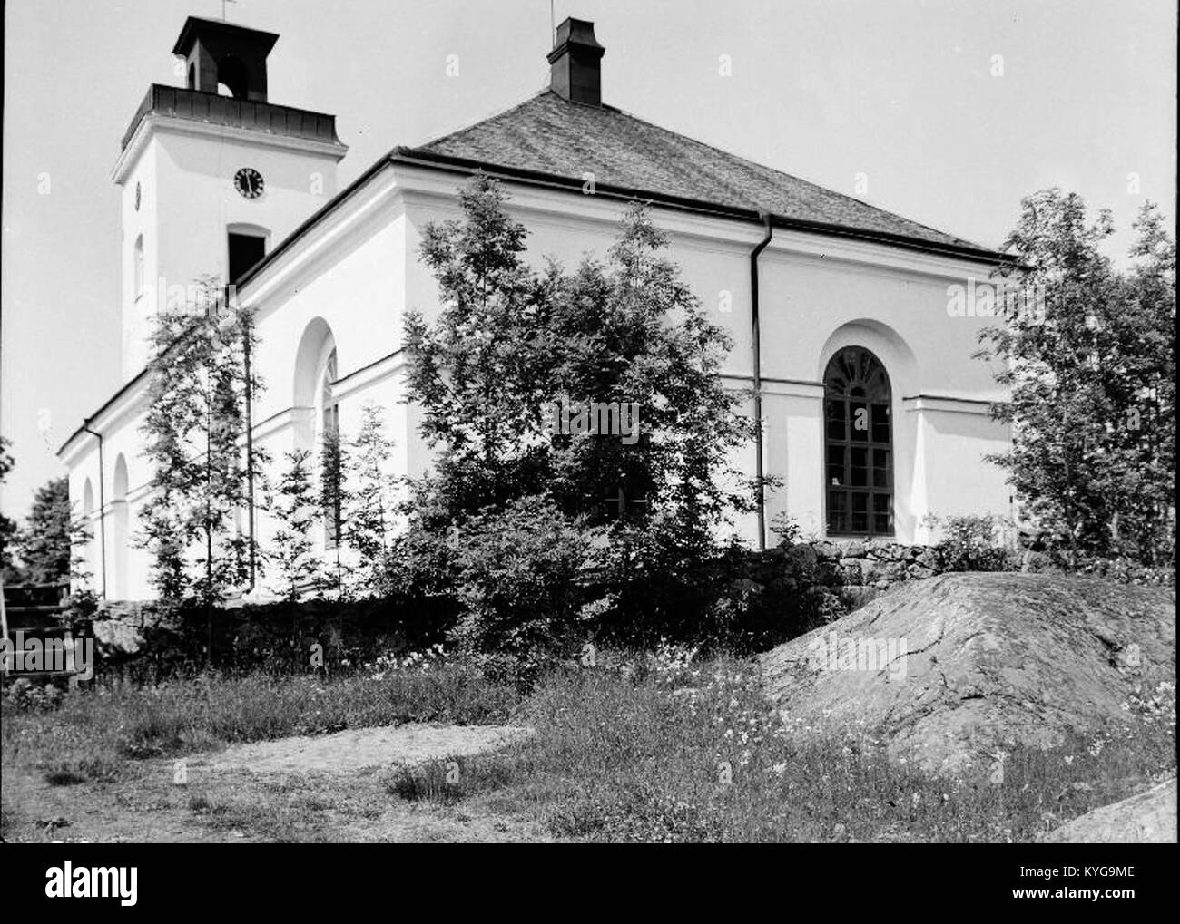 - Kyrka Rådmansö KMB - 16000200127775 Foto de stock