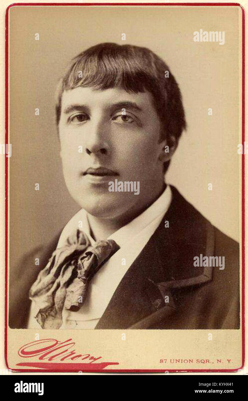Sarony, Napoleón - Oscar Wilde - 1882 Foto de stock
