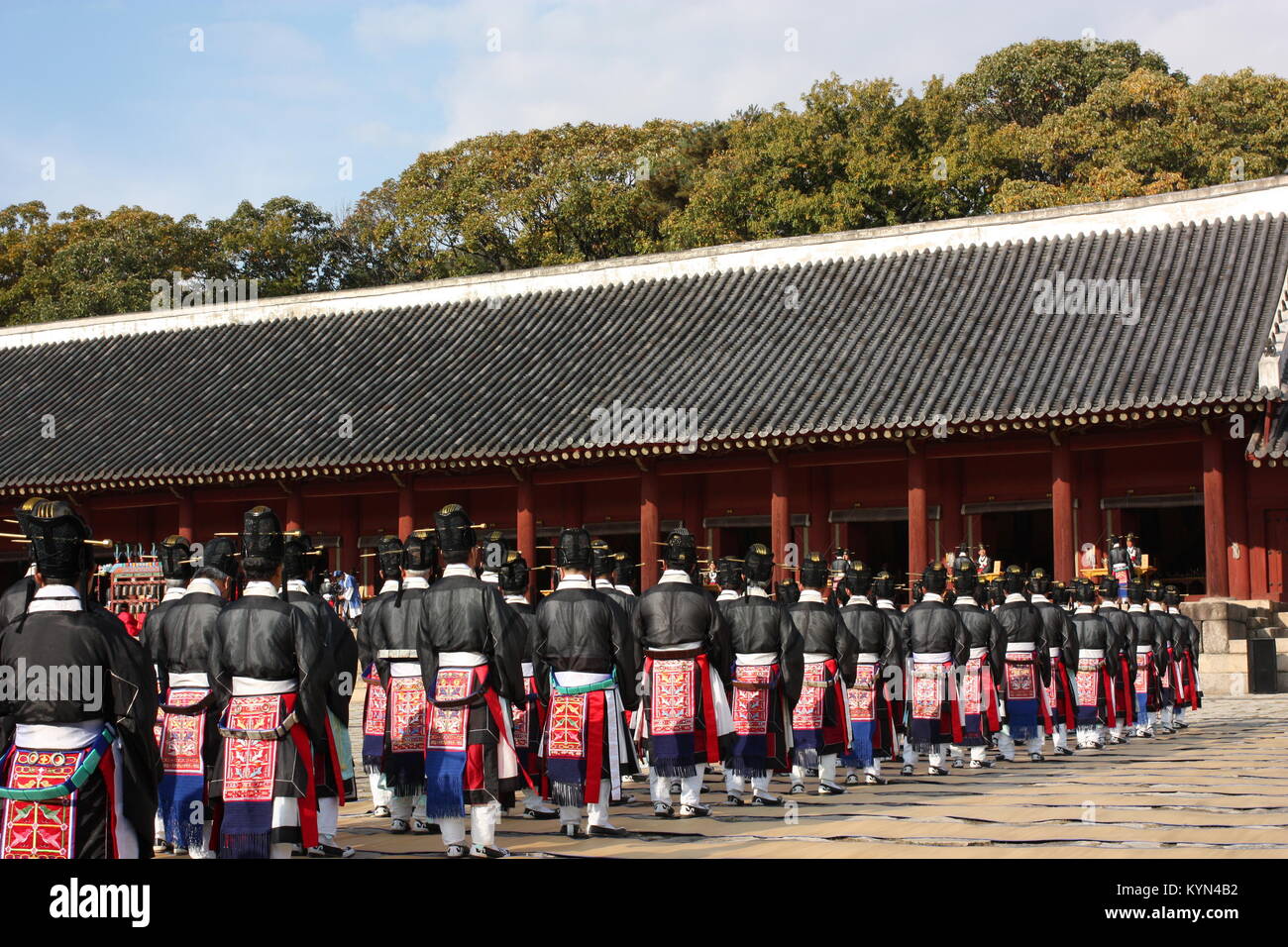 Jongmyo Jerye en el santuario de Jongmyo en Seúl, Corea Fotografía de